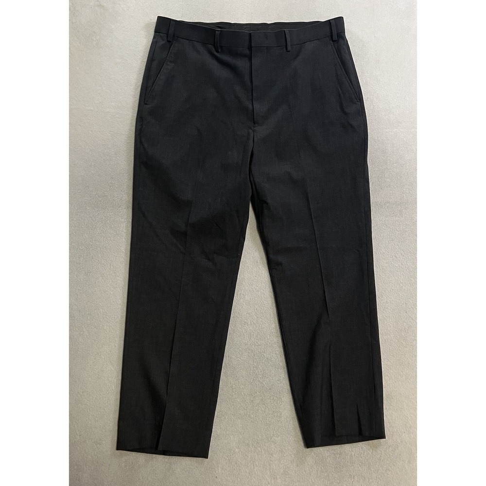 Calvin Klein Dress Pants Men's Size 36x34 (Fits 35x26) Gray Rayon Blend Sport